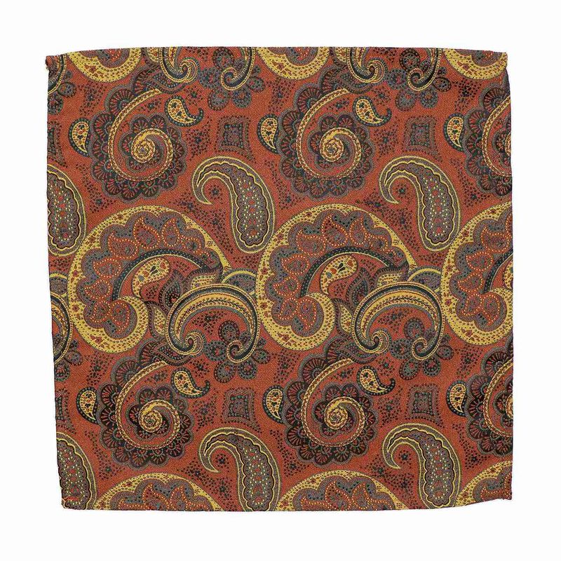 Fellini Luxe Paisley Pocket Square image number 1